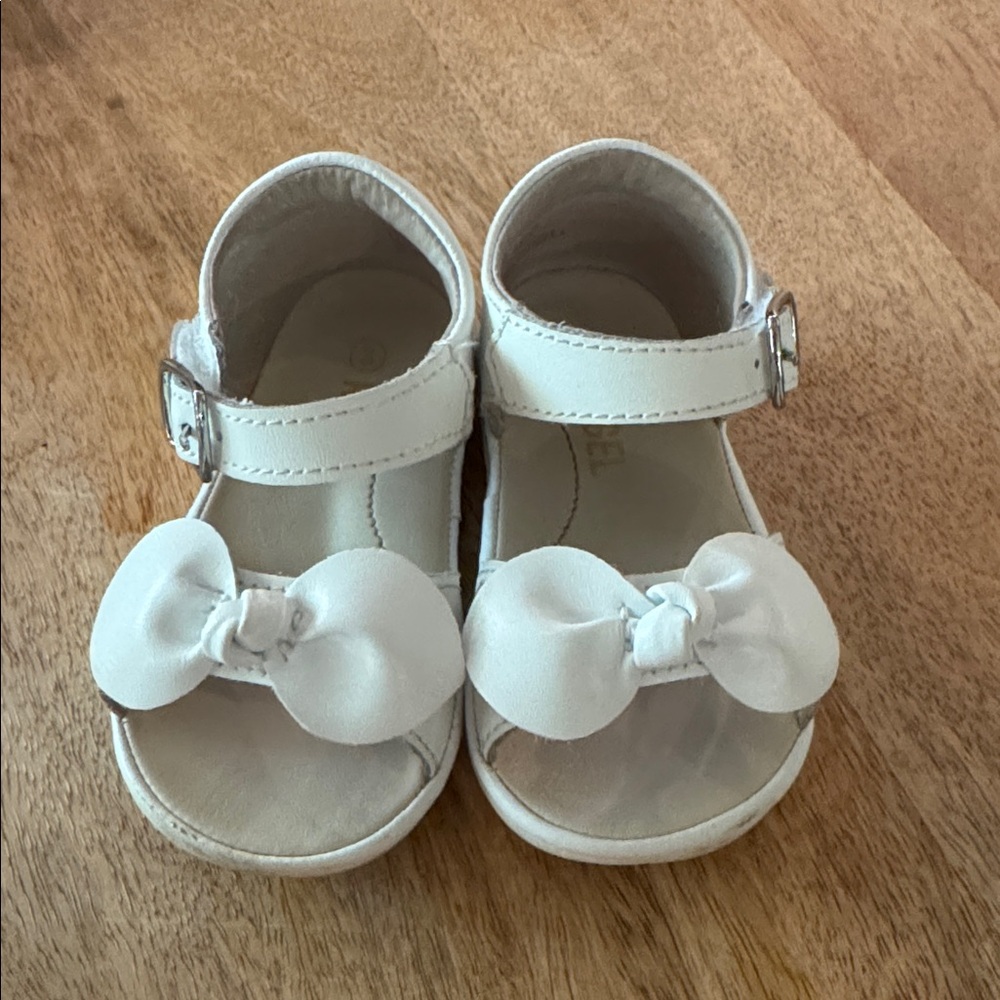 Adorable White Baby Sandals with Bow
